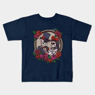 Sugar Skull Skeleton Couple Kids T-Shirt